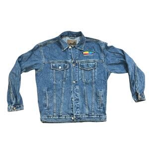 Vintage 90s Honolulu Marathon Denim Jacket Small